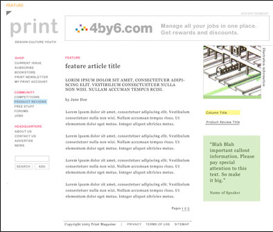 Print Magazine Website Redesign