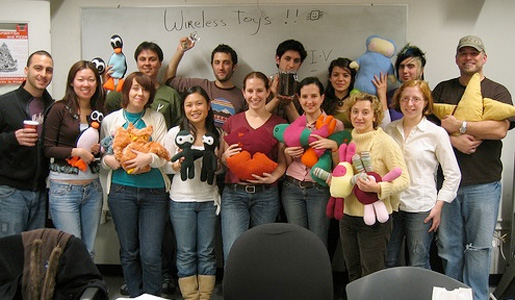 The wireless toys class with some of their creations.