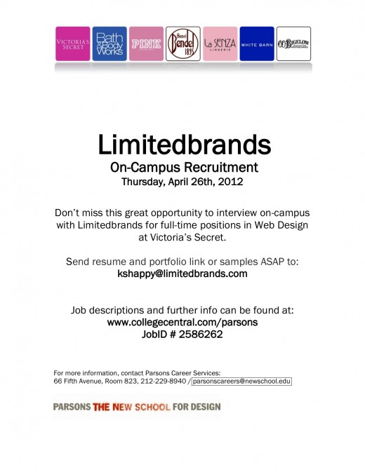 Limitedbrands On-Campus Recruitment, Thursday April 26