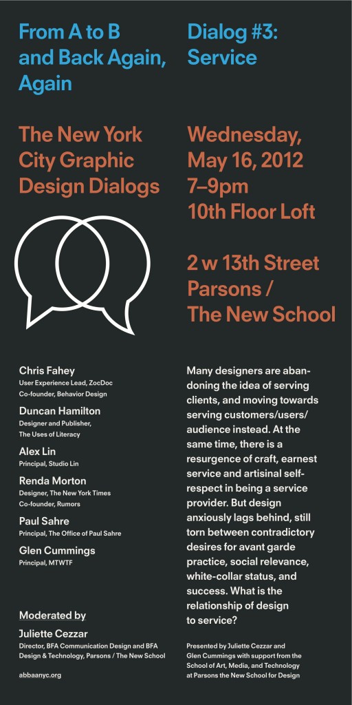 The New York City Graphic Design Dialog #3: Service