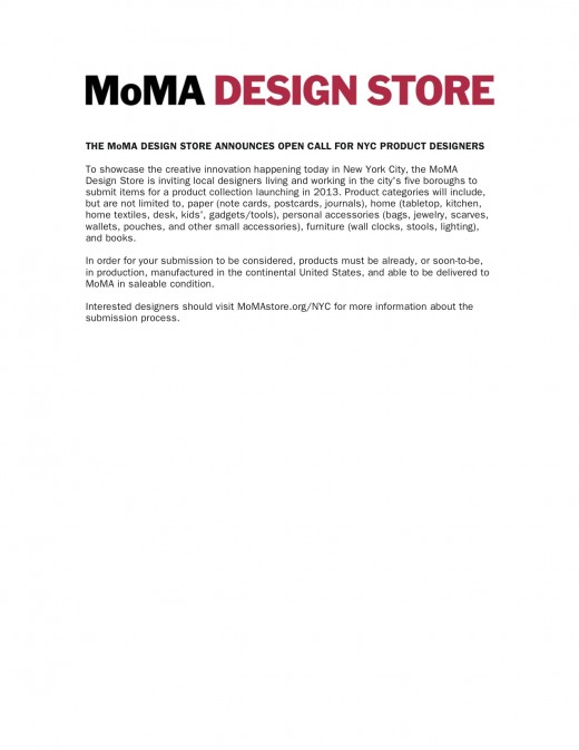 MoMA Design Store Announces Open Call For NYC Product Designers