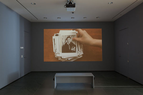 Installation view, Andrea Geyer. Insistence. 2013. Video (color, sound). 15:21 min. The Museum of Modern Art, New York. The Modern Women’s Fund. ©2015 Andrea ArtSeen December 9th, 2015 WALID RAAD and ANDREA GEYER by Phillip Griffith WALID RAAD OCTOBER 12, 2015 – JANUARY 31, 2016 ANDREA GEYER Insistence THROUGH NOVEMBER 15, 2015 ANDREA GEYER Revolt, They Said THROUGH NOVEMBER 29, 2015 MUSEUM OF MODERN ART, NEW YORK On November 11, art historian Carrie Lambert-Beatty and artists Zoe Beloff and Katarina Burin gathered at the Graduate Center, CUNY, to discuss “Fabulated Archives.” Much of the conversation revolved around what Lambert-Beatty has termed “parafiction,” or art works that construct elaborate ruses to draw audiences into a fiction.1  At MoMA uptown, a survey of work by Walid Raad and a smaller pairing of two works by Andrea Geyer took on similar questions about what and how an archive can relate to its users. Viewers familiar with Raad’s work will find well-known examples of the images, videos, and fictions about Lebanon’s civil war that he created under the collective moniker The Atlas Group (1989 – 2004). These works are no less exciting for their familiarity. With The Atlas Group, Raad produced works that loaded conceptual and affective heft into notions of the archive and, especially, the photograph. The other series on view, Scratching on things I could disavow (ongoing since 2007), finds Raad still exploring Geyer, courtesy Galerie Thomas Zander, Cologne. The Museum of Modern Art (October 16–November 15, 2015). Digital image © 2015 The Museum of Modern Art, New York. Photo: John Wronn.
