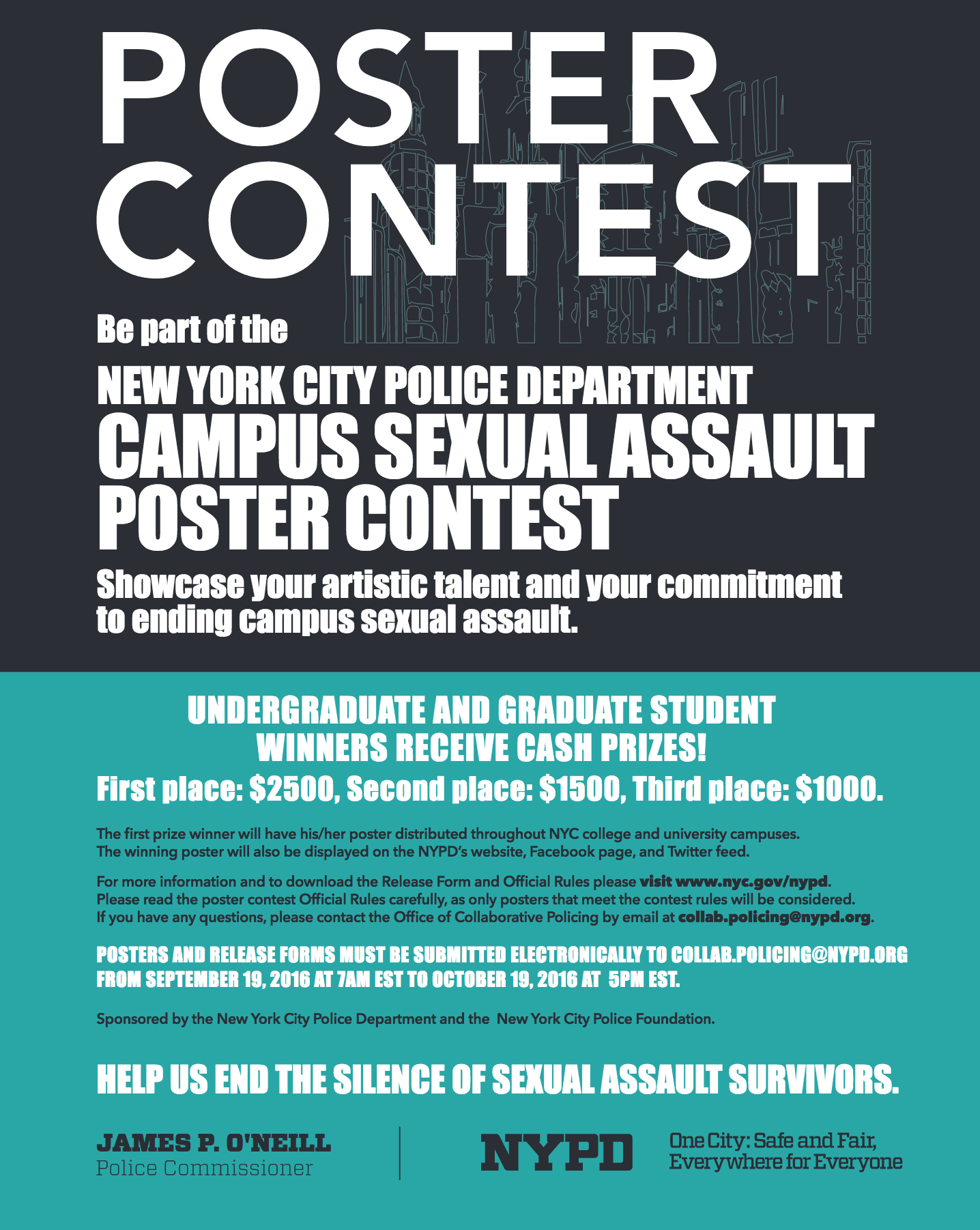 3rd Annual Nypd Campus Sexual Assault Poster Contest Art Media And Technology 9288