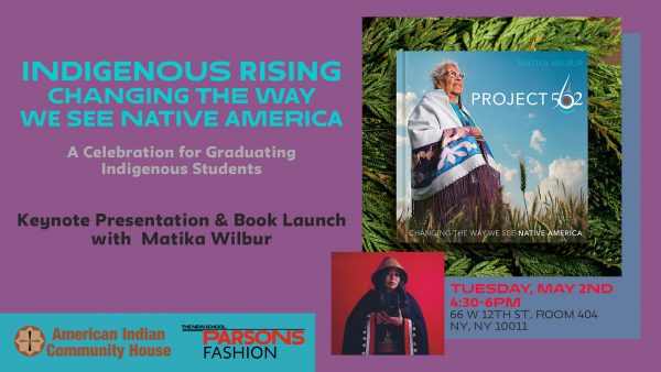 Matika Wilbur | Keynote & Book launch | May 2, 2023 4:30-6pm