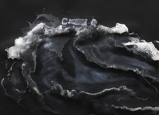 Sara Jimenez_The-Flood--2014--Salt--pencil--black-paper--22-x-30-inches-LR