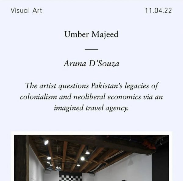 Fine Arts MFA alum Umber Majeed’s exhibition “Made in Trans-Pakistan!” at Pioneer Works reviewed in 4Columns Magazine