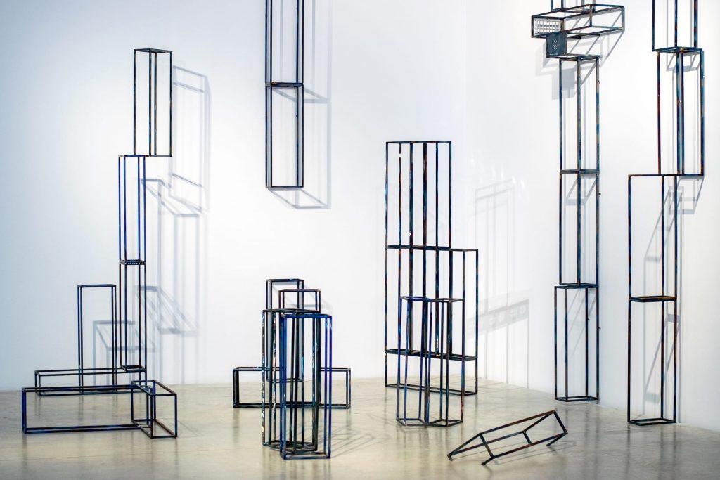 Shift (detail), 2023, steel, drains, vents, and labor, site-specific installation