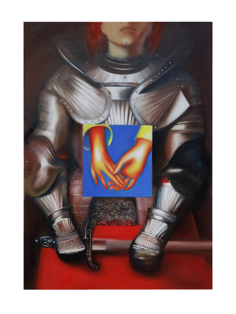Anna Samara, Ghost Notes (2024) - Oil on canvas - 39.4 x 27.5 inches