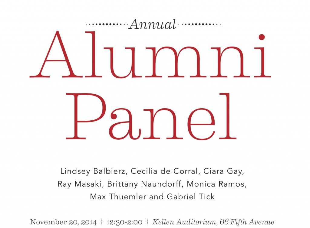 This Years Annual Alumni Panel