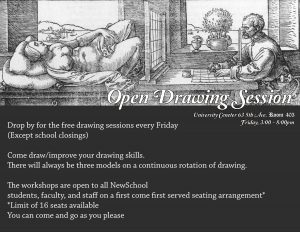 Open Drawing Sessions start Friday, September 8, 2017