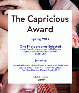 Capricious Award Submission Deadline ending May 1st