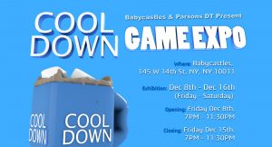 Cooldown – Parsons videogame art and experimental interfaces exhibition opens tonight at Babycastles!