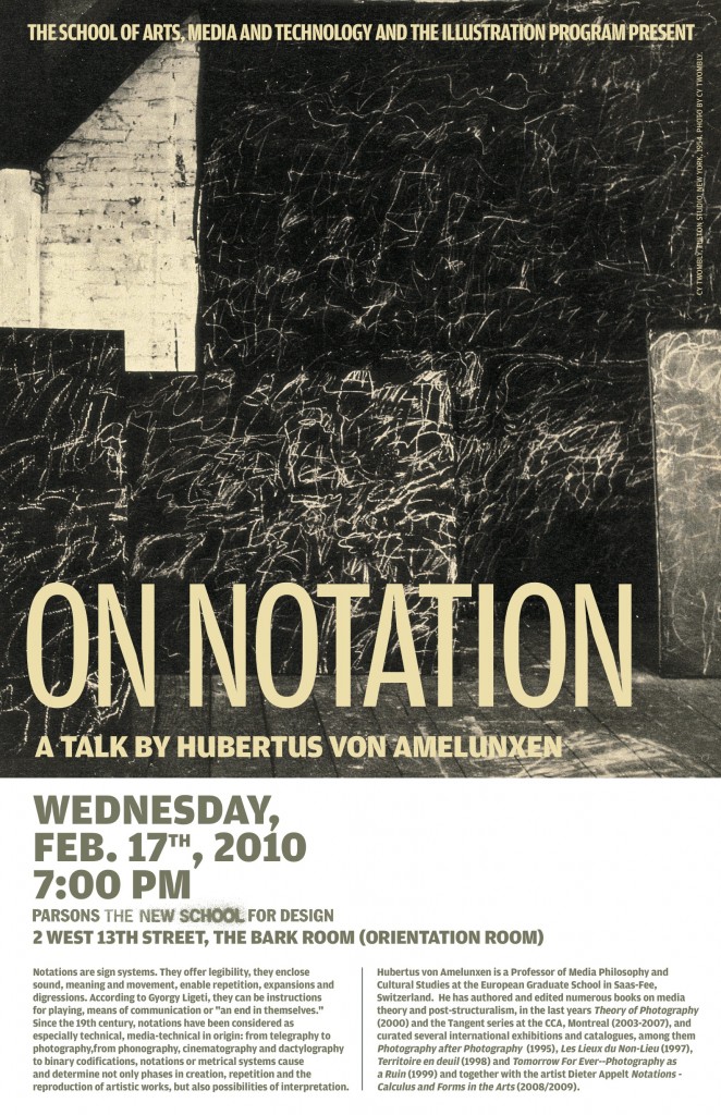 On Notations: a Talk by Hubertus von Amelunxen