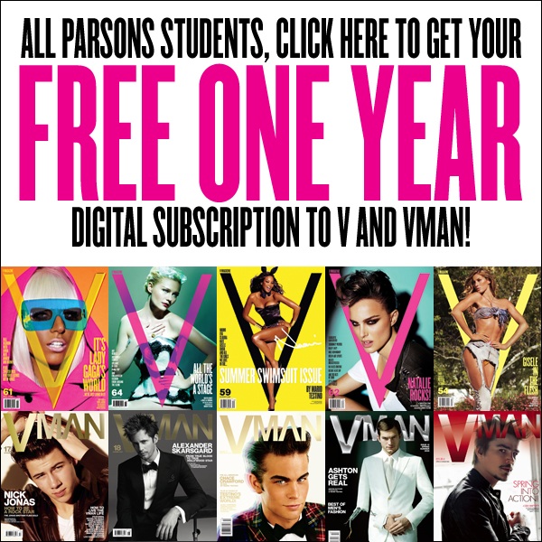 Free V Magazine Digital Subscriptions for Parsons Students
