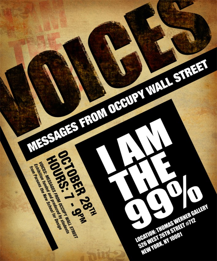 Student exhibition – Voices: Messages From Occupy Wall Street