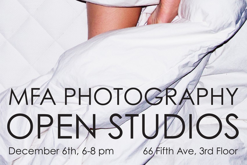 MFA Photography Open Studios, Friday December 6th.
