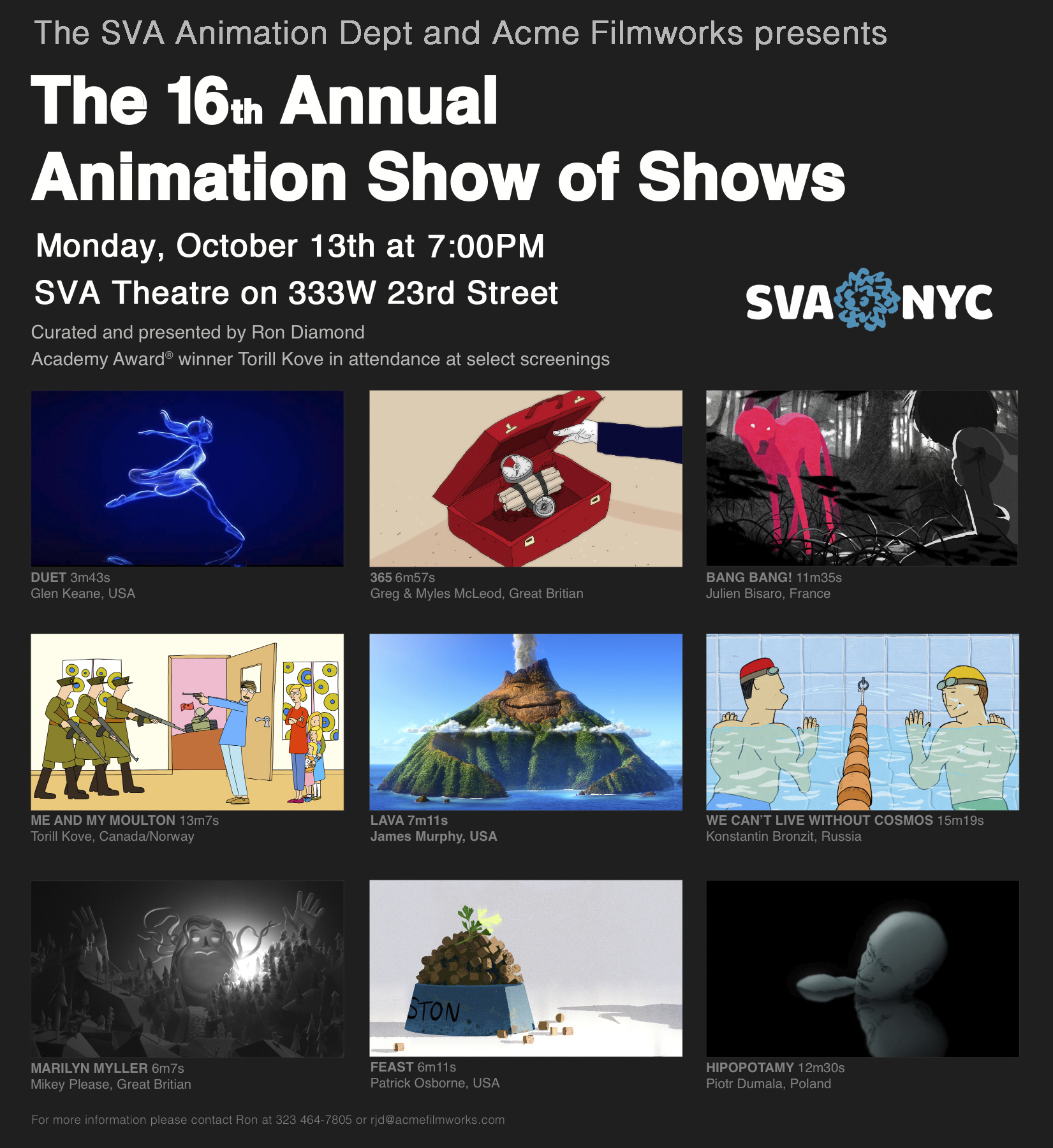 The 16th Annual Animation Show of Shows Art, Media, & Technology