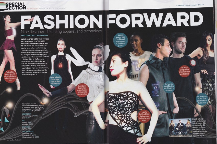 MFA DT Student’s Wearable Fashion Featured in Latest Issue of Make Magazine