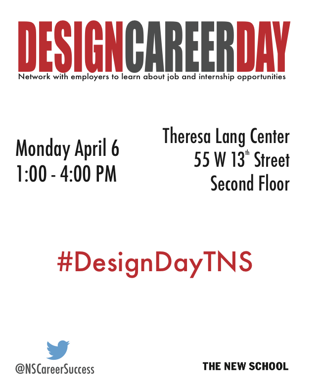 Design Career Day | Monday, April 6 | 1:00-4:00PM