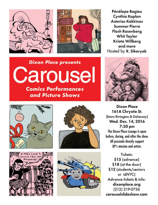 Dixon Place presents Carousel: Comics Performances and Picture Shows